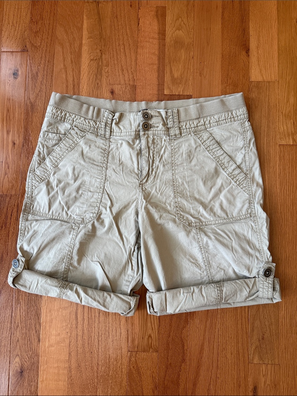 Alpine Design Light Khaki Roll-Cuff Bermuda Shorts